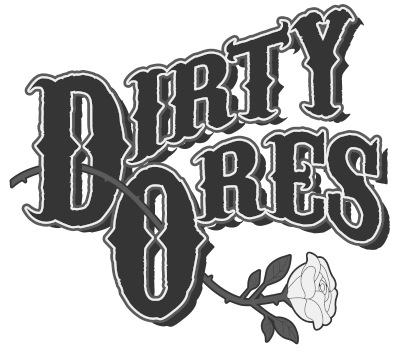 dirty ores logo black and white softer